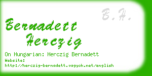 bernadett herczig business card